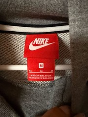 Nike Men’s Gray Modern French Terry Pullover Hoodie Size Medium