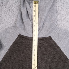 Triple Five Soul Mens Large Henley Knit Hoodie Pullover Sweatshirt Gray