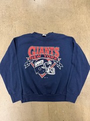Vintage New York Giants Sweatshirt Mens Large Blue Logo 7 Football NFL