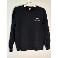 Nike Black Crewneck Sweatshirt Roman Numerals VIII.I.MMXXI Embroidered Small