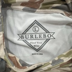 Burlebo Men’s Camouflage Multicolor Pullover Hoodie Long Sleeve L Regular