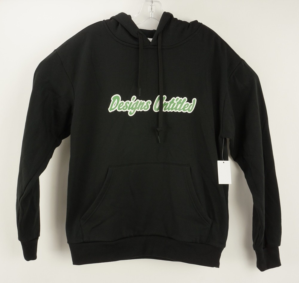 New Designs Untitled Men’s Size S Black Logo Graphic Black Fleece Lined Hoodie