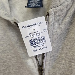 Polo Ralph Lauren full-zip Big Kids hoodie light heather gray Size XL(18-20)