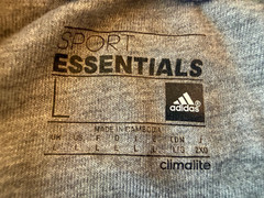 Adidas Sport Essentials Gray Full-Zip Hoodie Size L FREE SHIPPING!