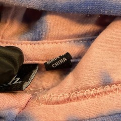Von Dutch Bleached Hoodie Teens 14/16 Large 18×21 Pink Blue