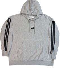 Men’s Adidas Essentials Fleece 3-Stripes Sweatshirt Pullover Hoodie Size 4XL