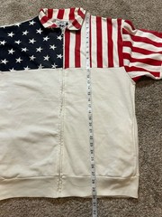 ESY Sweatshirt Men XL American Flag Full-Zip with 8 Sewn Vietnam Veteran Patches