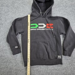 Daily Driven Exotics DDE Hoodie Mens Small Black Pullover Logo Fleece Racing