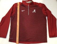 Nike Mens XL Alabama Crimson Tide Red Dri Fit Quarter Zip Pullover Sweatshirt