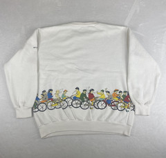 Vintage Dij Sum Shirts I survived China Graphic Sweater Medium White Sweatshirt