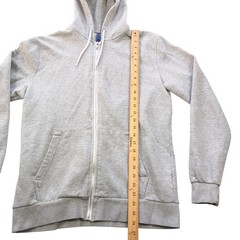 H+M DIVIDED Drawstring Hooded Sweatshirt Medium/Full Zip/Gray/Front Pockets