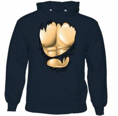 Ripped Muscle Hoodie Gym Training Top Weight Training Bodybuilding MMA weight