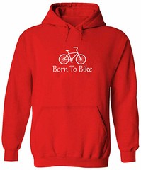 Ride Bicycle Unisex Pullover Sweatshirt Hoodie Sweater Graphic Gift Born To Bike