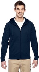 Jerzees Men’s Hoodie Sweatshirt NuBlend Moisture Management Full Zip Fleece