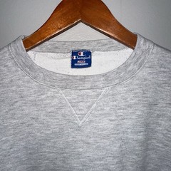 CHAMPION Vintage Crewneck Sweatshirt Men’s Large Gray Made USA Blank 90s 20×25