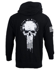Howitzer Style Men’s Zip Up Hoodie FLAG SKULL Military Grunt S M L XL 2XL 3XL