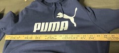 Puma Blue Sweater Hoodie Pullover Logo Men’s Small Excellent Flawless Condition
