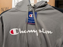 Champion S220 Men’s Color Block Sweatshirt Hoodie Stone Gray/Black 2XL XXL NEW
