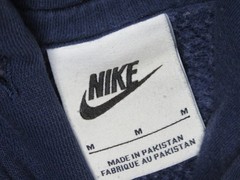 NIKE MENS M NAVY BLUE HOODIE SWOOSH FLEECE PULLOVER LS COTTON POLYESTER
