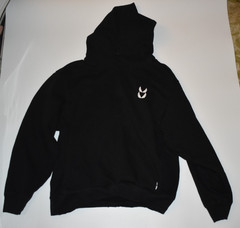 ASRV Men’s Size M Black DSG-0920 Tech Essential Distressed Hoodie Cotton Blend
