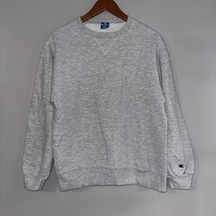 CHAMPION Vintage Crewneck Sweatshirt Men’s Large Gray Made USA Blank 90s 20×25