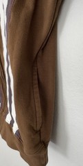 Assassin’s Creed Striped Cosplay Full Zip Hoodie Brown White Gamer Adult Small