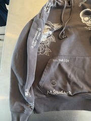 Graphic Hoodie Men’s Size S Grey Skater Hoodie