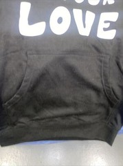 Lil TJay Rapper Black Hoodie “NONE OF YOUR LOVE” men’s Medium Roses On Arms Nwot