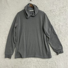 Eddie Bauer Men’s L Lounge Pullover Hoodie Gray Polyester/Spandex Blend N0307