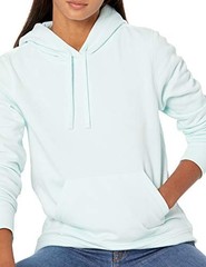 AMAZON ESSENTIALS REGULAR-FIT BRUSHED BACK FLEECE PULLOVER HOODIE – – AQUA BLUE