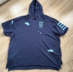 Men Parish Nation Short Sleeve Pullover Sweatshirt Distressed Hoodie 6XL Pockets