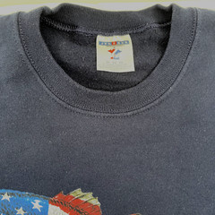 VTG Red, White & Blue Fish American Tradition Navy Sweatshirt XL