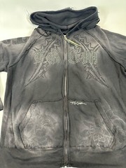 The Great China Wall Hoodie Crystals Skulls Flowers Street Wear Men’s 3X NWT