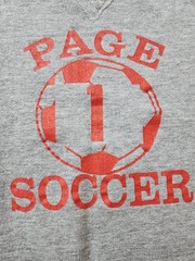 Vtg 90s Russell Athletic Page Soccer Sweatshirt Teens Youth Large