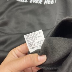 Black Funny Slogan Graphic Hooded Sweatshirt Adult Size Medium