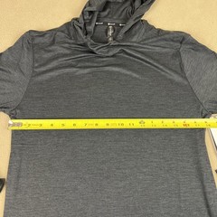 Gaiam Everyday Basic Hoodie, Black Slim Fit Long Sleeve T-Shirt. Men’s Sz S