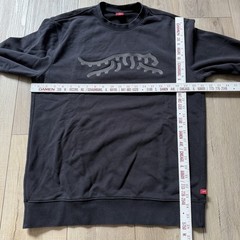 SUN DAY RED Black/Gray Icon Stitch Tiger Luar Logo Crewneck Sweatshirt Mens M