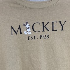 Athletic Works Disney Mickey Mouse Beige Crewneck Pullover Sweatshirt M