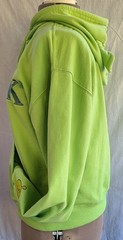 Shrek Movie Lime Green hoodie embroidered lettering and 3D ogre ears Adult XL