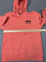 Stussy Los Angeles Chapter Pullover Coral Orange Hoodie Archived Mens Size M