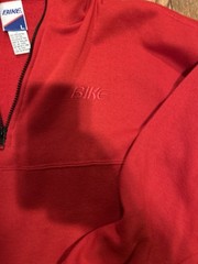 Vintage Bike Quarter Zip Size Large 90s Bicycle Red Fall Winter Bicycle