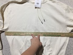 NEW Hanes Hoodie Mens L Large Cream Ivory Hooded Pockets