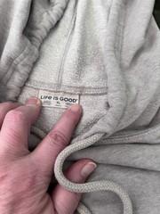 Life Is Good Plain Gray Oatmeal MENS SOFT Hoodie Sweatshirt XL