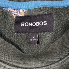 Bonobos Critter Sweatshirt All Over Bird Design Embroidered LS Crewneck Men’s L