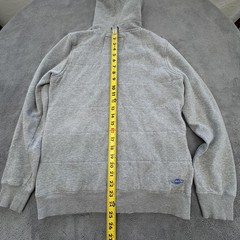 SIMS Hoodie Teens XL Gray Full Zip Hooded Pockets Lined Quilted Snowboarding