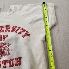 Vintage University Of Houston, Thick Red Varsity Letter Sweatshirt Short Sleeve