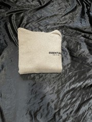 Medium size, wore once, Dark oatmeal gray, fear of god essentials hoodie