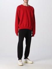 (NO CUSTOMS TAX) VIVIENNE WESTWOOD red sweatshirt w orb logo embroidery Medium