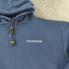 Facebook Hoodie Tyndale Heavyweight Flame Resistant Blue Men Medium Made in USA