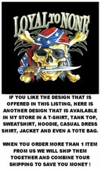 Pirate Skull Crossed Pistols Caribbean Loyal To None Patch Zip Hoodie Sweatshirt